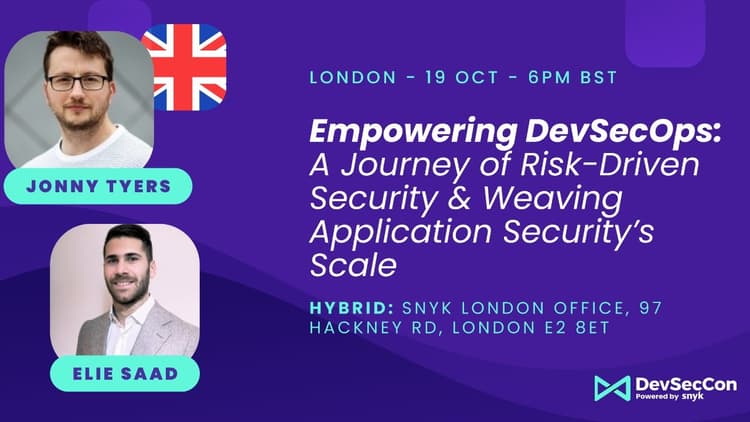 Jonny Tyers at DevSecCon London: The North Star — Risk-Driven Security